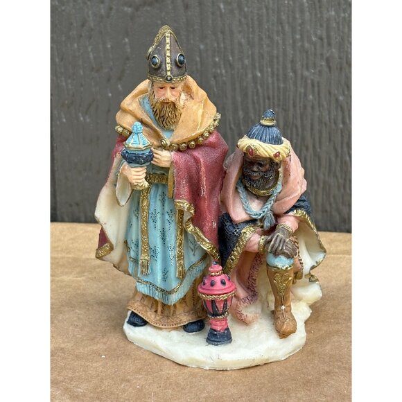 1996 Holiday Workshop Hand-Painted Resin Nativity Replacement Wisemen Figurine - Picture 1 of 5